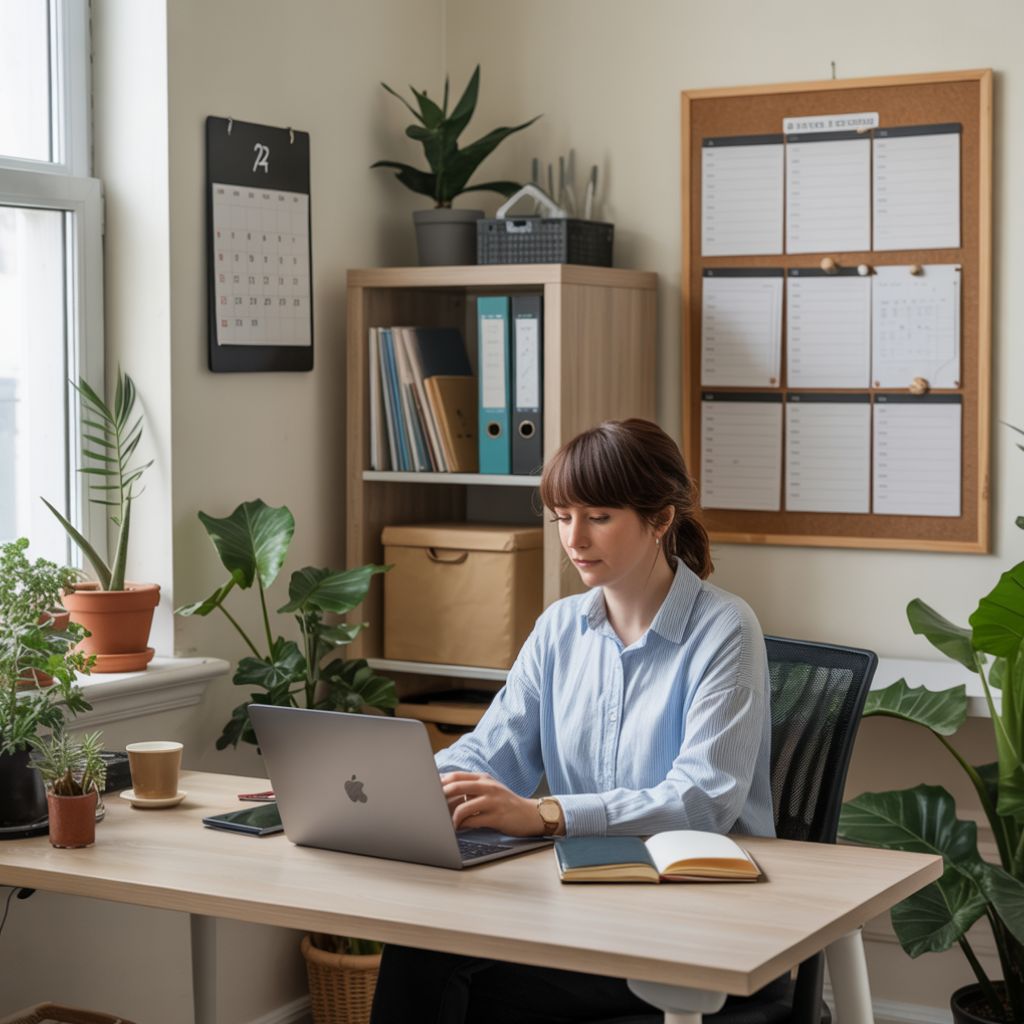 Homeoffice. Eigener ruhiger Arbeitsplatz