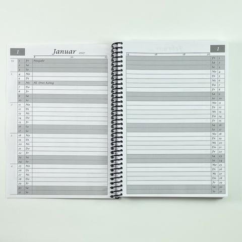 Halbjahreskalender 2027/I für 1. Halbjahr mit Monatsübersicht Januar